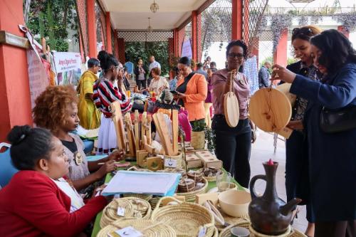 Women in Business Selling their products on a side event