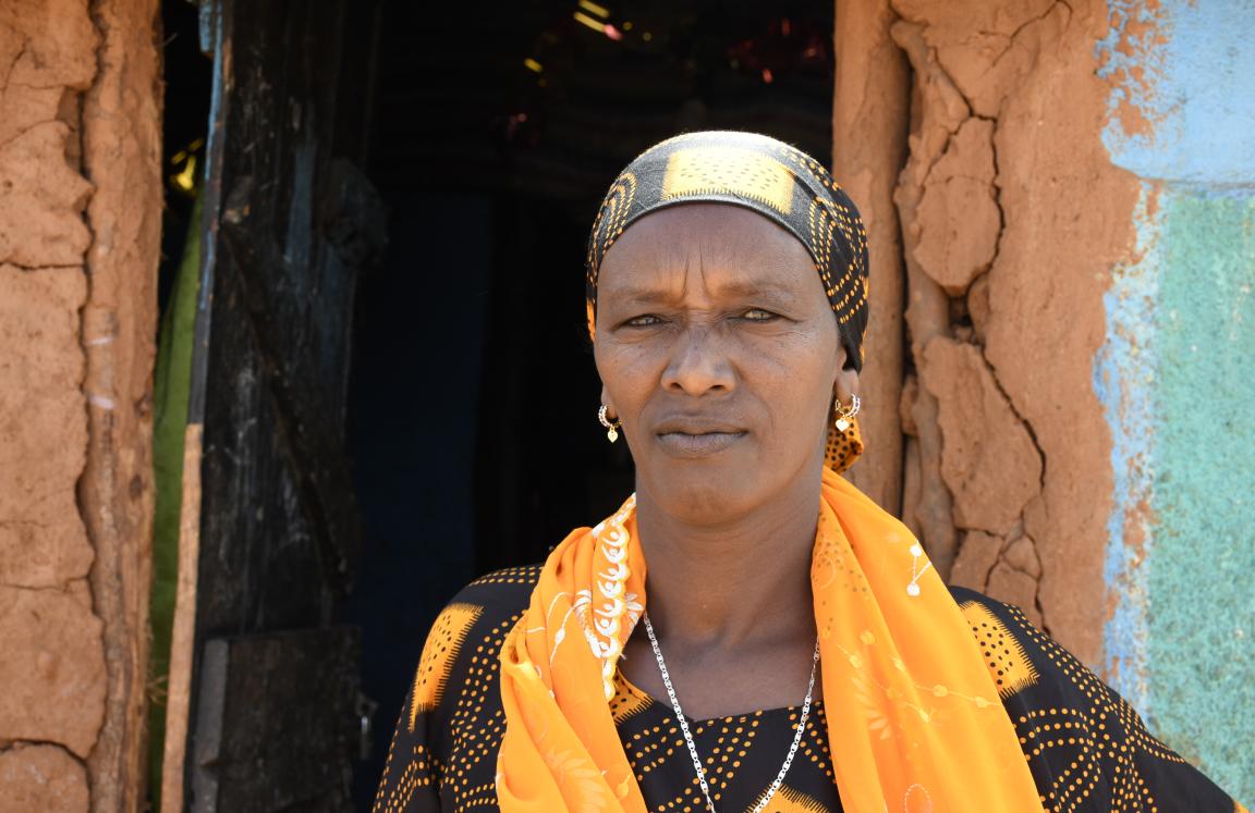 Achuye lost all her livestock because of the drought in Borana zone of Ethiopia 