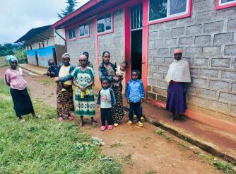Alemnesh and her neighbors are temporarily sheltered in a school constructed by ActionAid Ethiopia